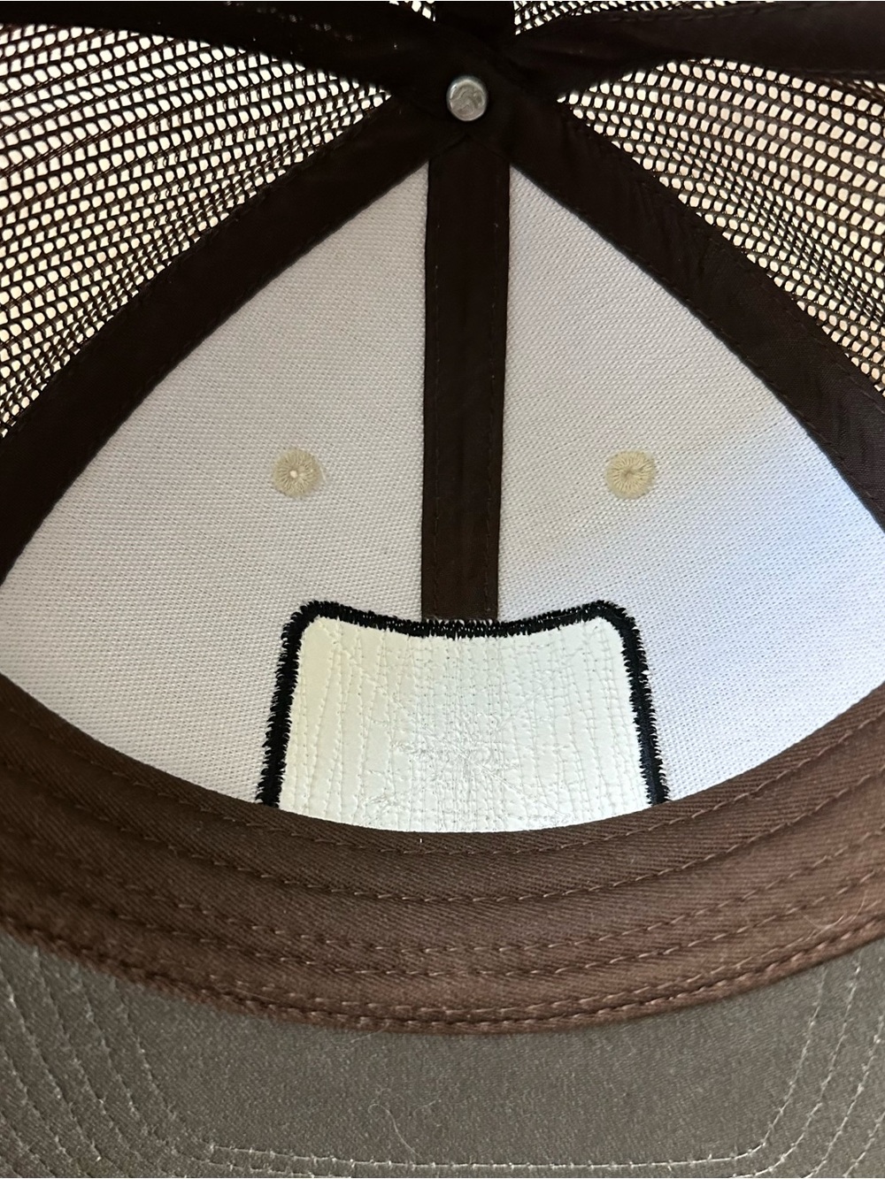The Fish House Patch Trucker Hat - Cream & Olive (Seward Alaska) - Picture 5 of 6